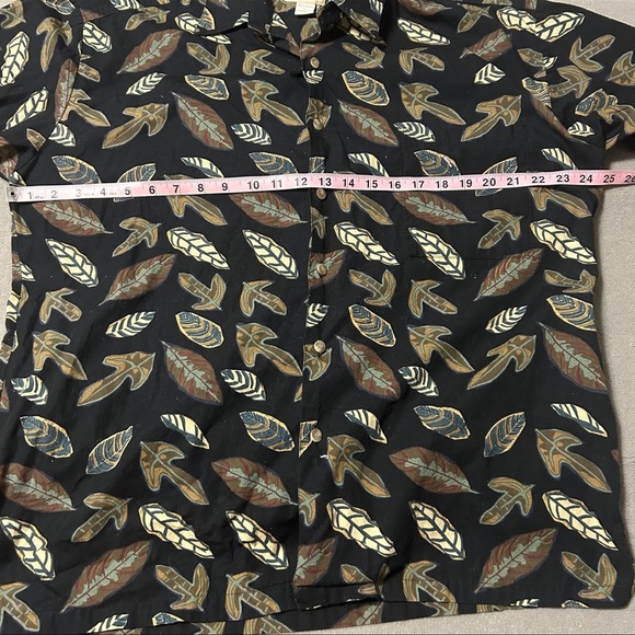 Vintage Avi Collection by Kahala Hawaiian Leaf all over print Shirt - Size L - Picture 6 of 7